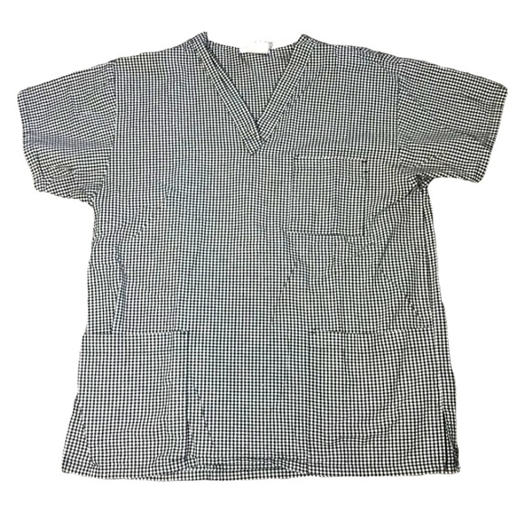 Peaches Uniforms Tops Peaches Scrubs Gingham Plaid Poshmark